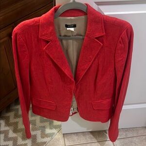 J. Crew Red Wool Blazer Classic Tailored Design